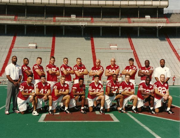Nebraska football team group photograph at Memorial Stadium